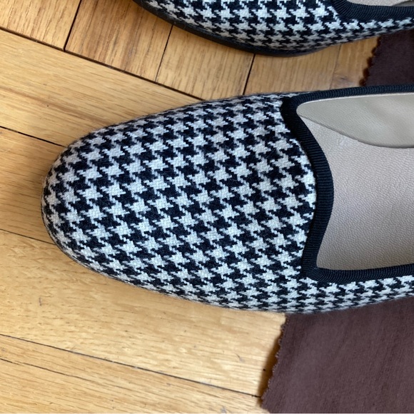 Stubbs & Wootton Black and White Houndstooth Loafers - Picture 4 of 10